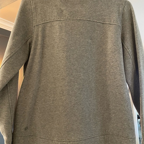 Gray Sweatshirt with Zipper Accents - Picture 3 of 4